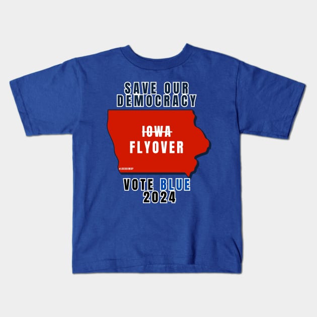 Save Our Democracy... Vote Blue 2024 Kids T-Shirt by Doodle and Things